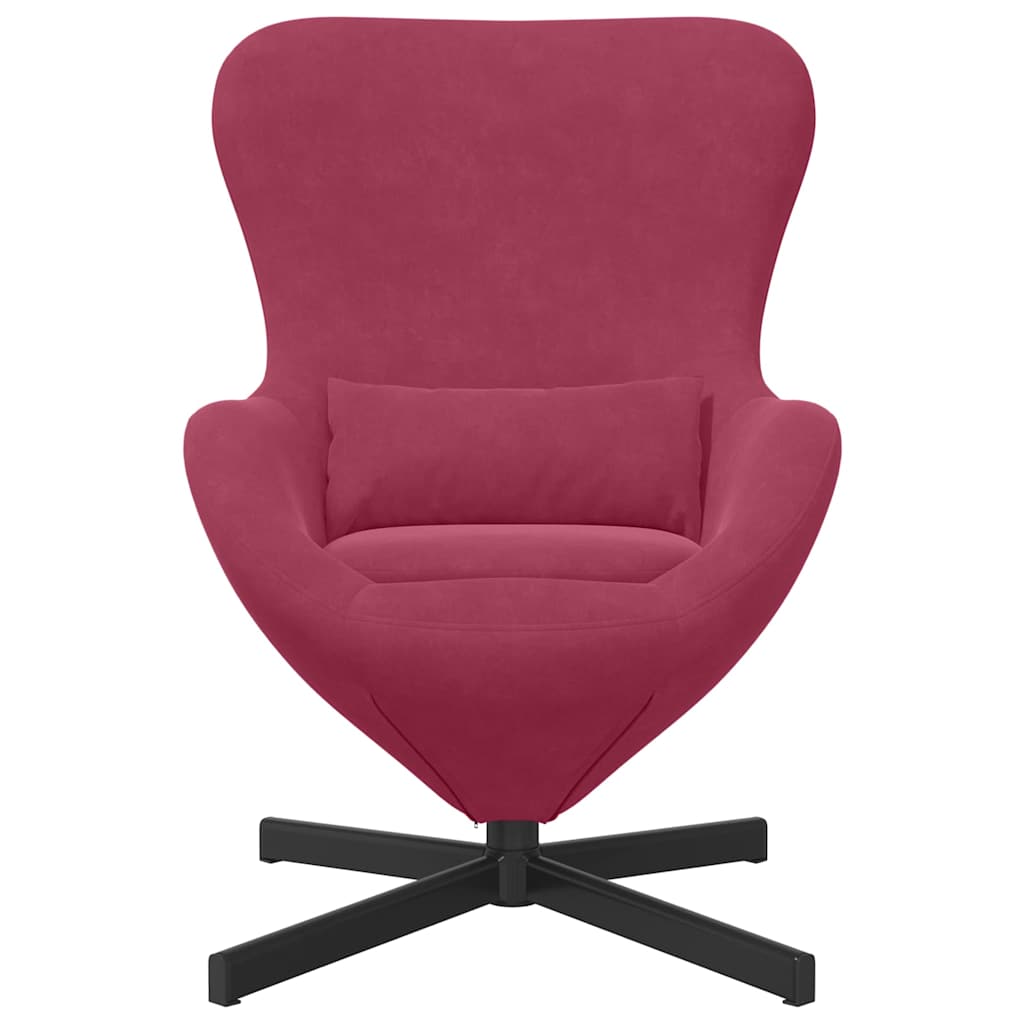 Poltrona uovo Rosso vino Velluto