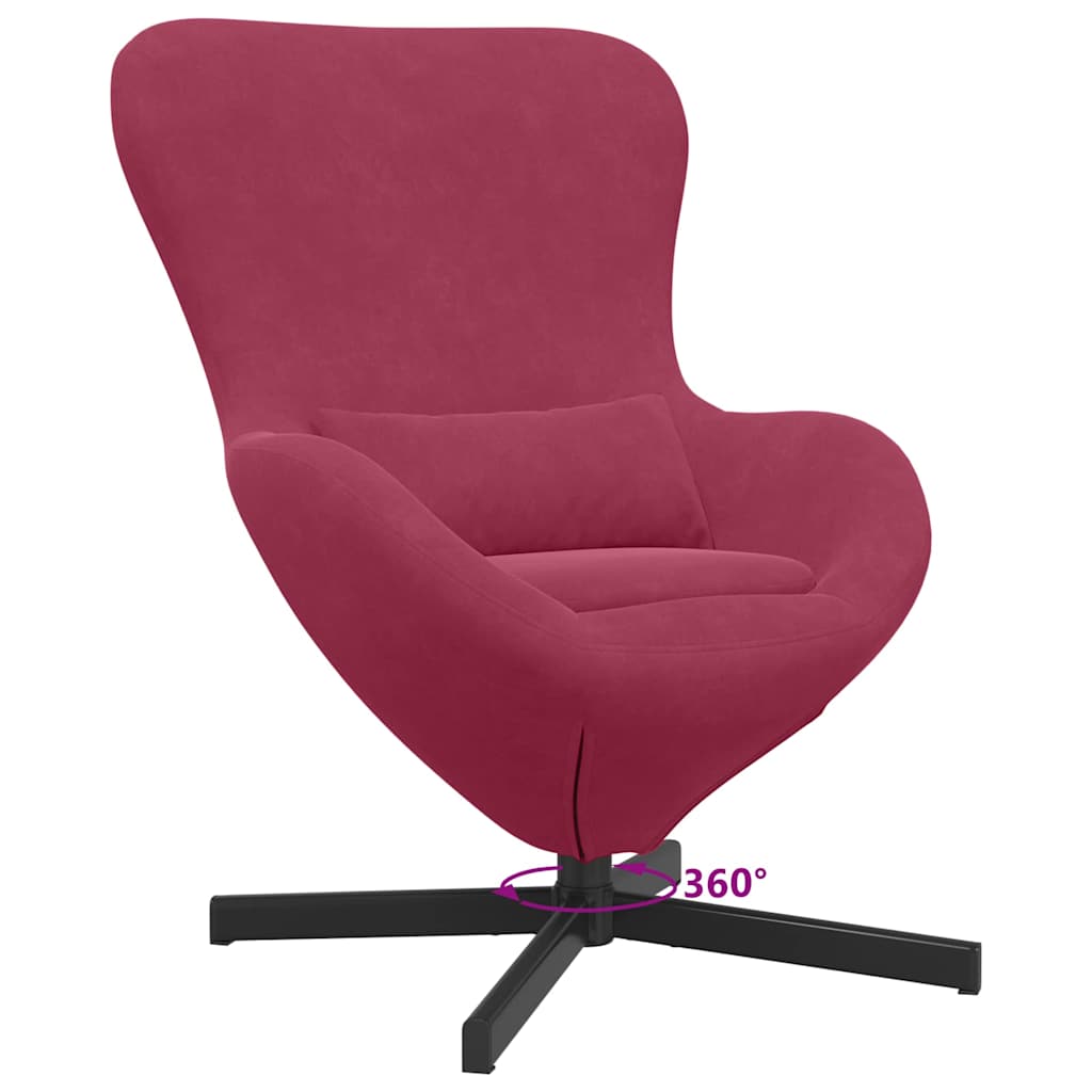 Poltrona uovo Rosso vino Velluto