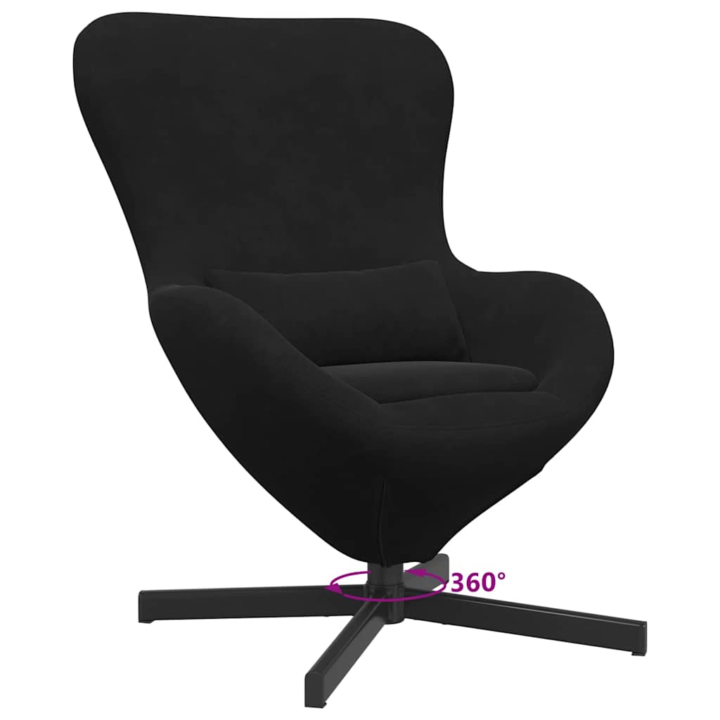 Poltrona uovo Nero Velluto