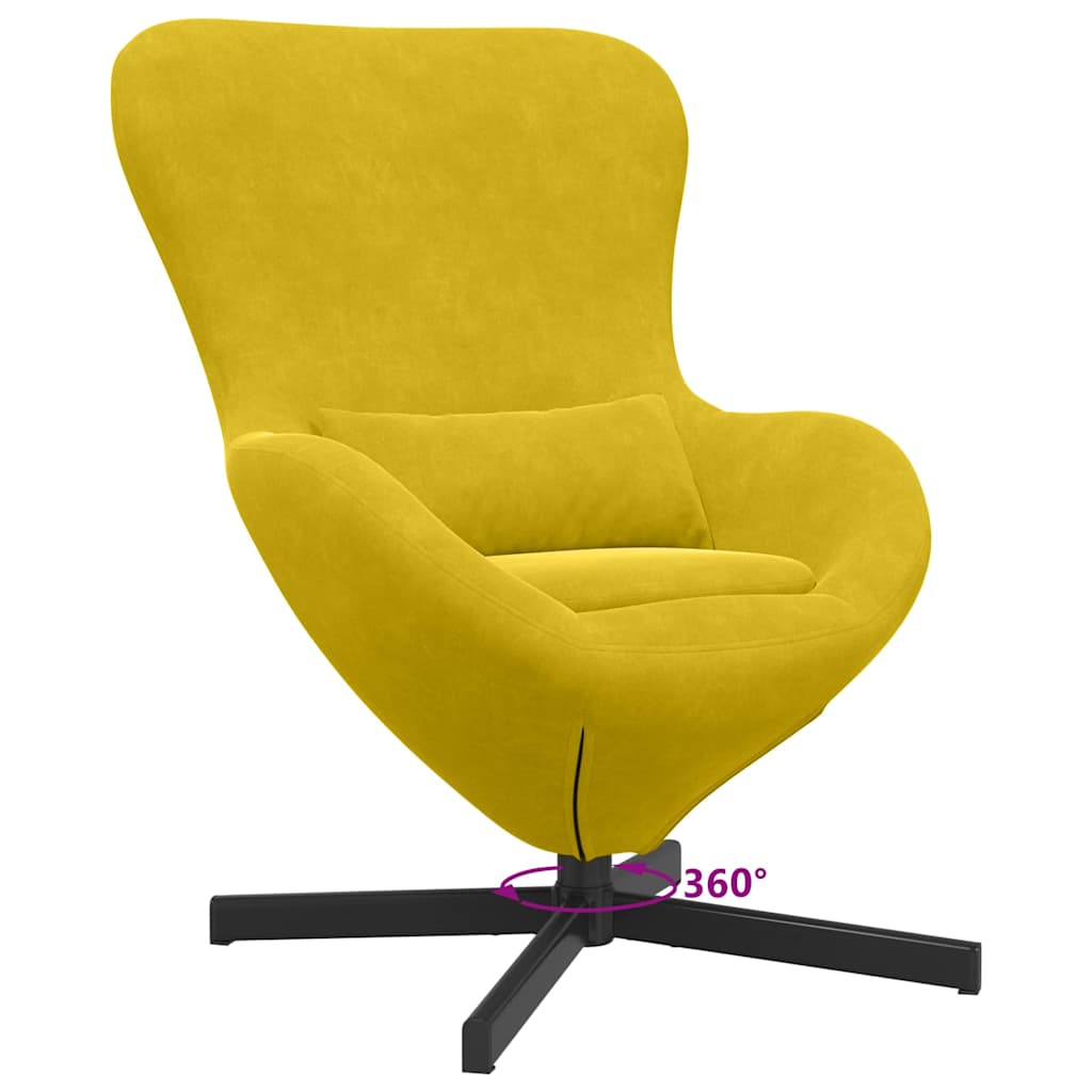 Poltrona uovo Giallo Velluto