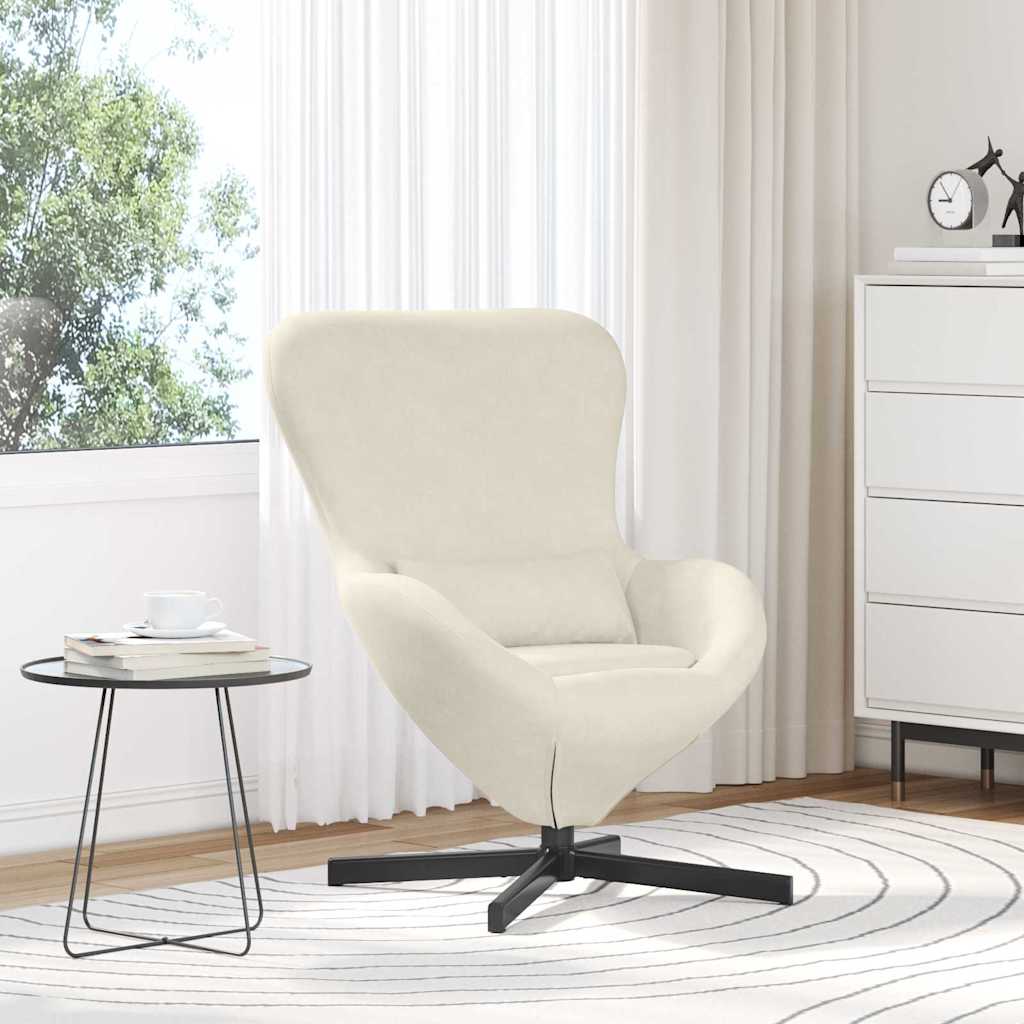 Poltrona uovo Crema Velluto