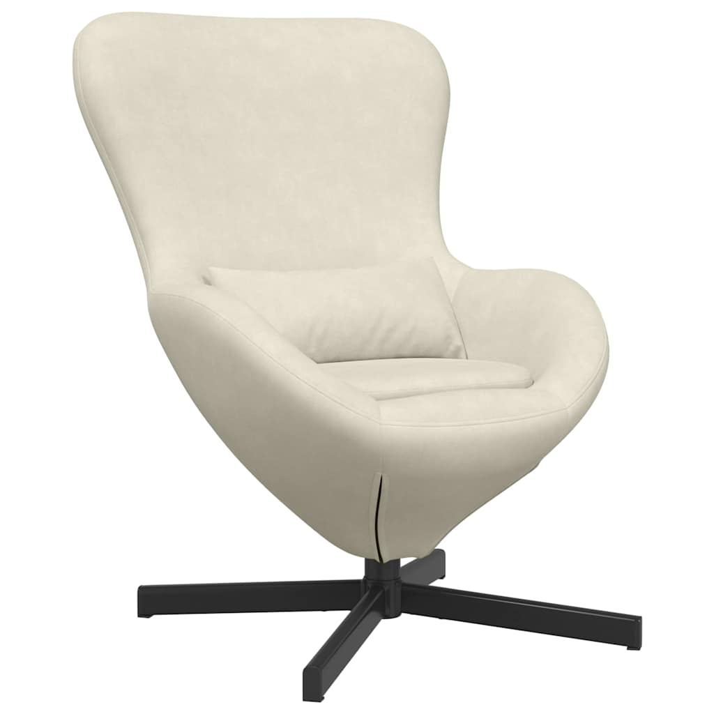 Poltrona uovo Crema Velluto