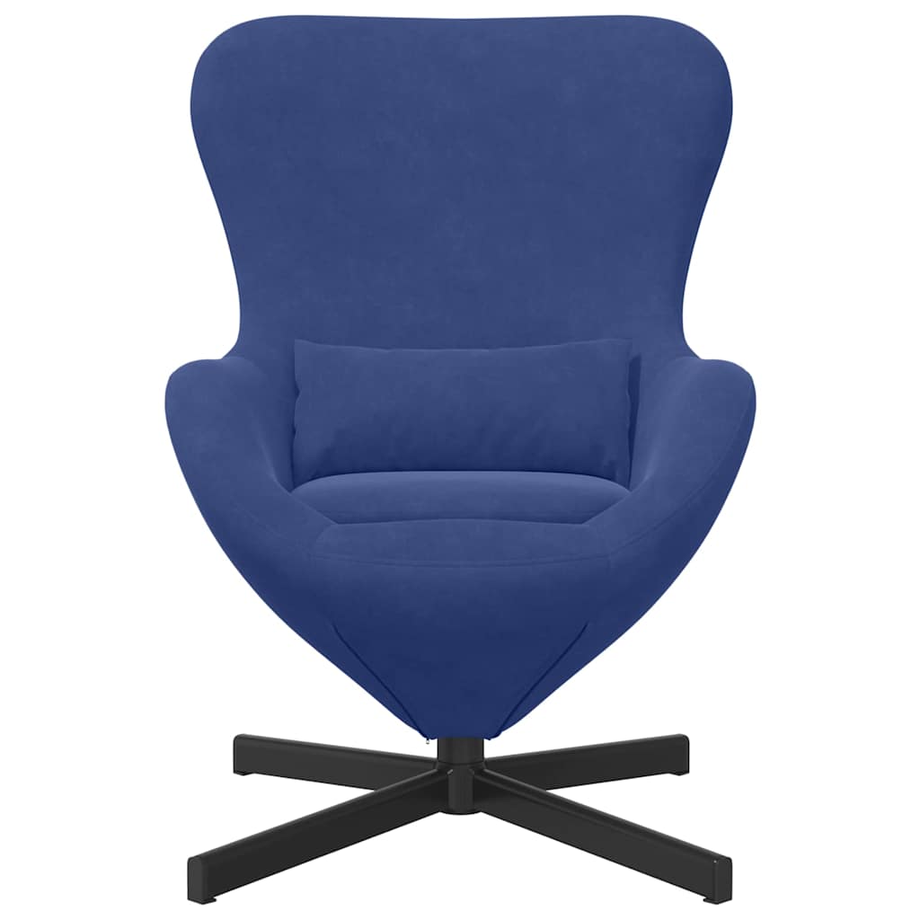 Poltrona uovo Blu Polizia Velluto