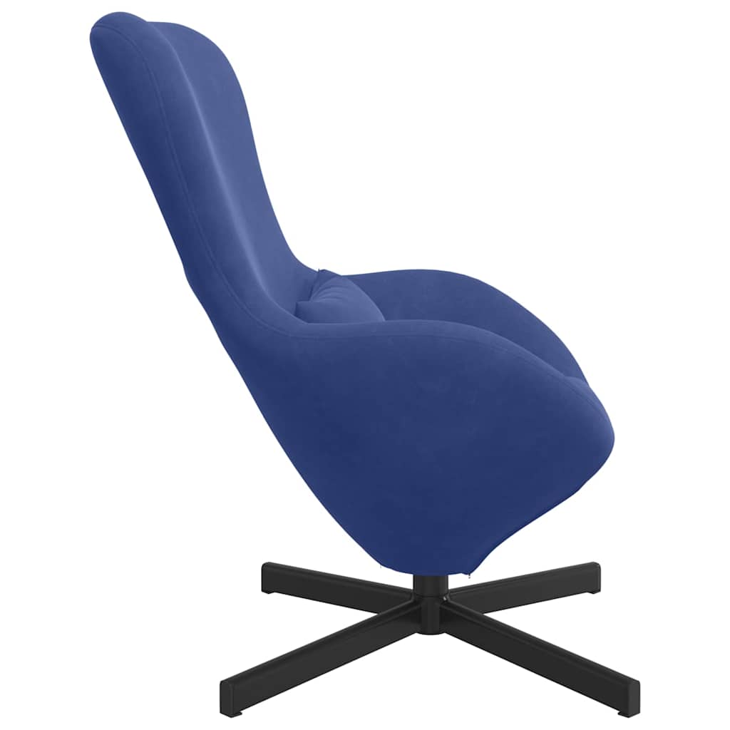 Poltrona uovo Blu Polizia Velluto