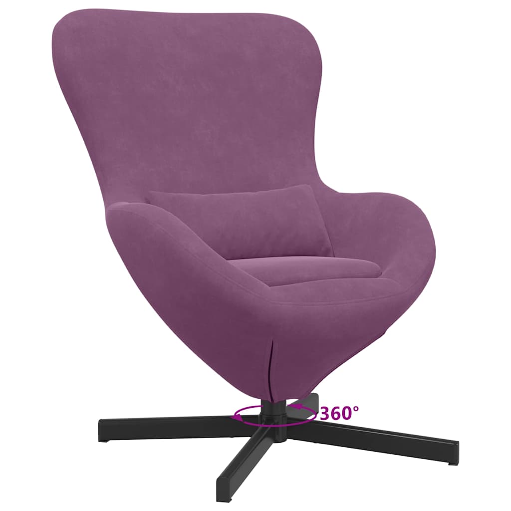 Poltrona uovo Viola Velluto