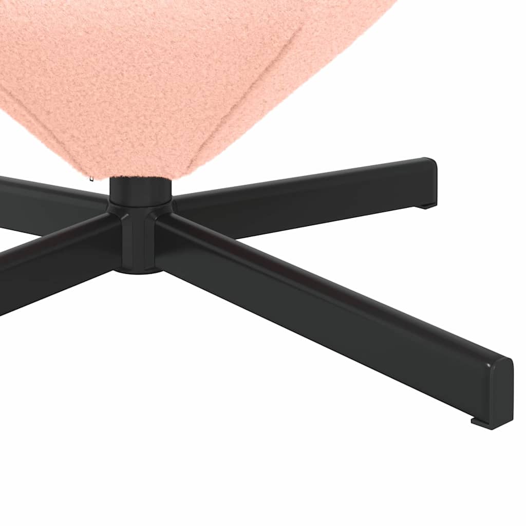 Poltrona uovo Rosa Tessuto simile alla lana ricci