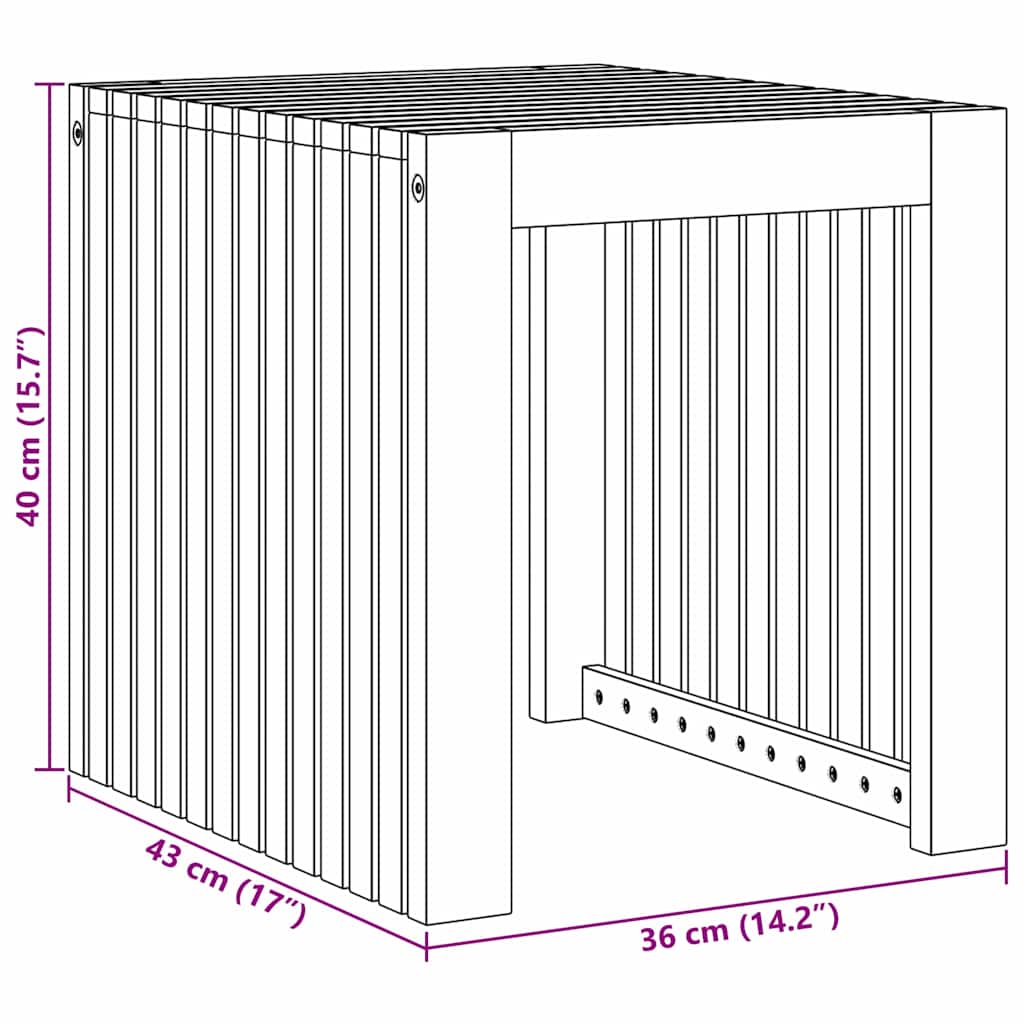 Tavolo laterale Marrone 43 x 36 x 40 cm Legno massello di teak