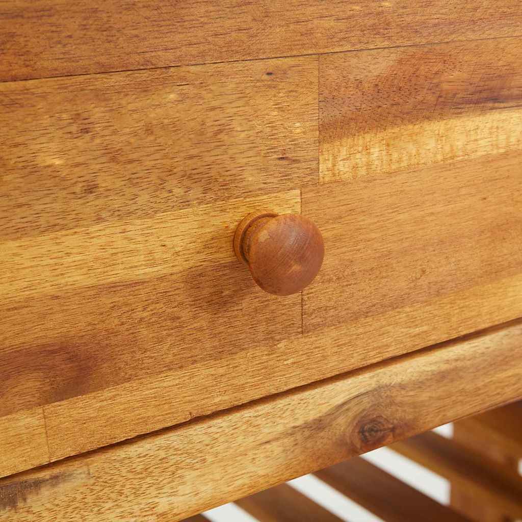 Mobiletto da Giardino con cassetto Marrone 93 x 41.5 x 98cm