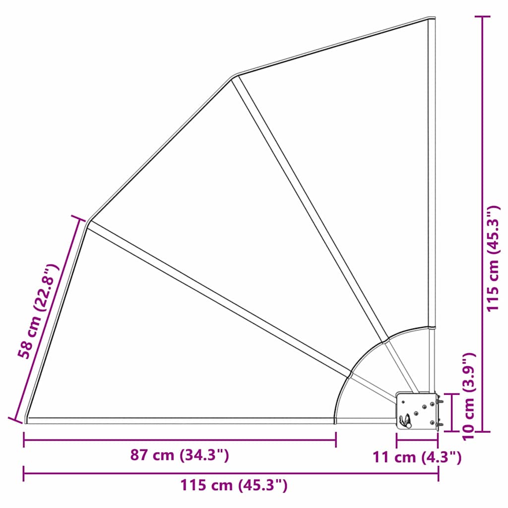 Schermo di Privacy per Balcone Beige 115 x 115 cm Tessuto