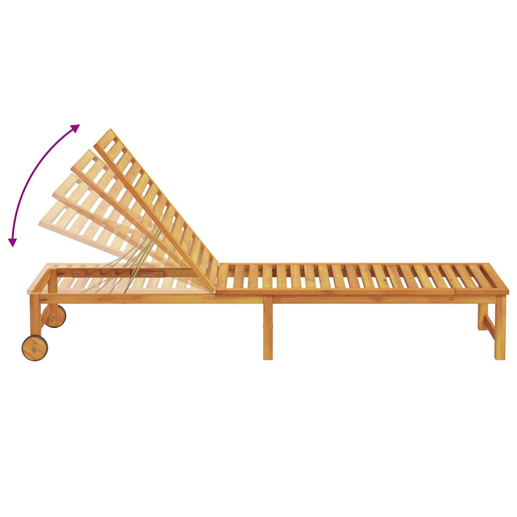 Lettino da sole 3 pcs Marrone Legno di Acacia Massello | homemem39