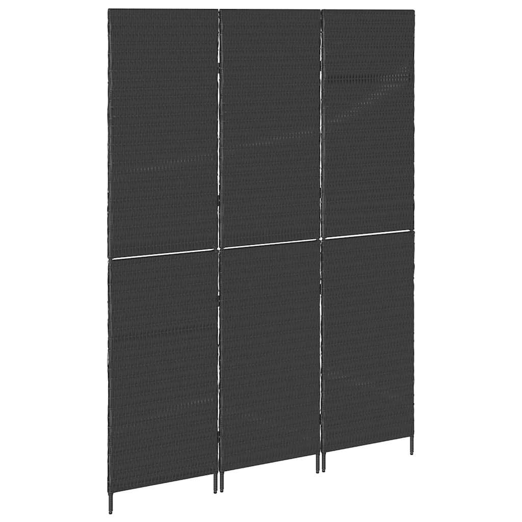 Divider per stanze Nero 146 x 180 cm polyrattan