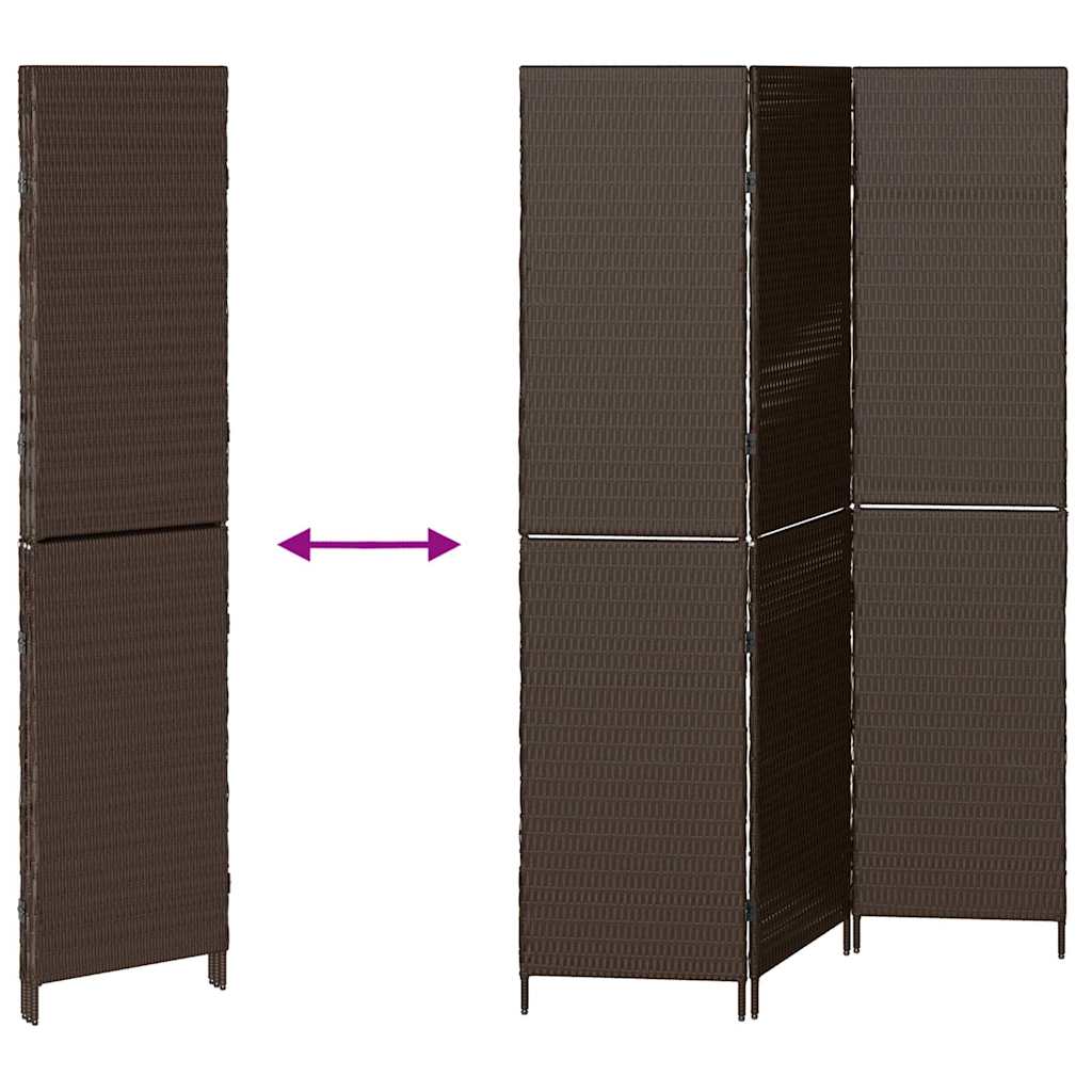Divider per stanze Marrone 146 x 180 cm polyrattan