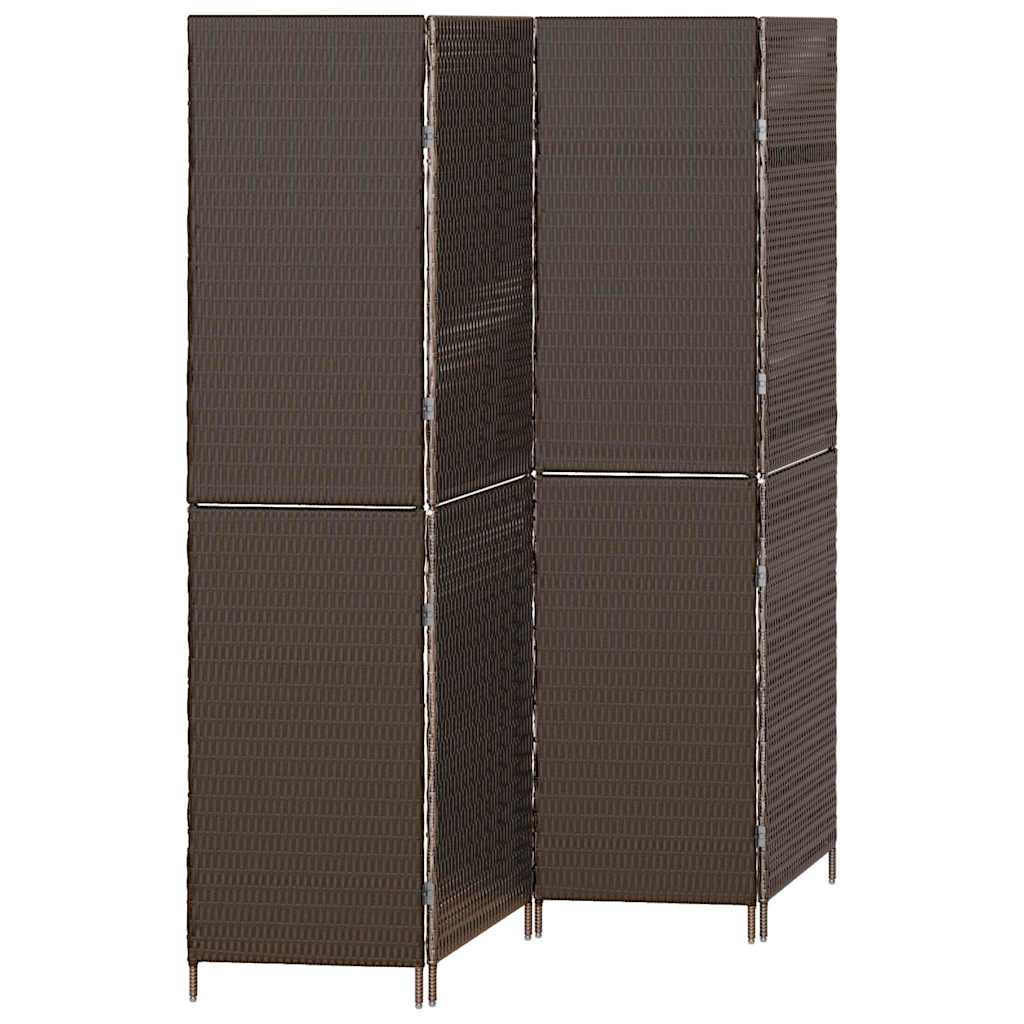 Divider per stanze Marrone 195 x 180 cm polyrattan
