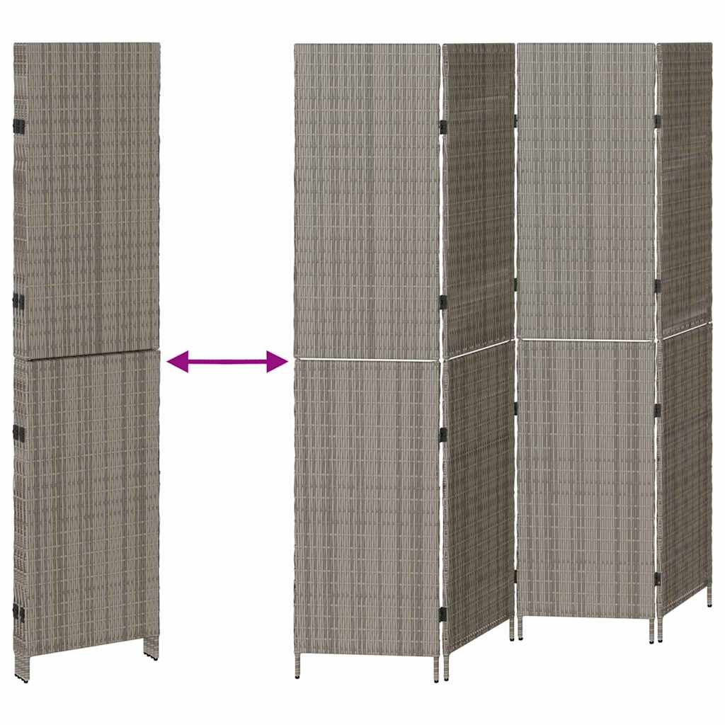 Divider per stanze Grigio 195 x 180 cm polyrattan