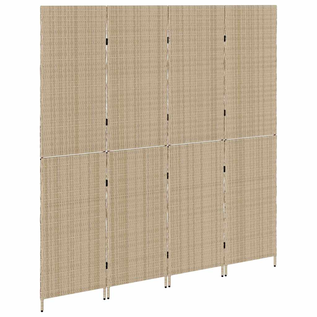 Divider per stanze Beige 196 x 180 cm polyrattan