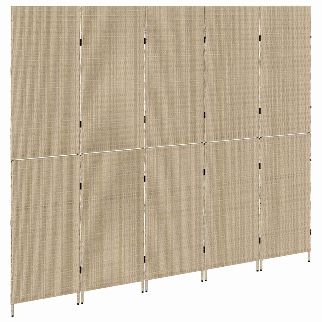 Divider per stanze Beige 242 x 180 cm polyrattan