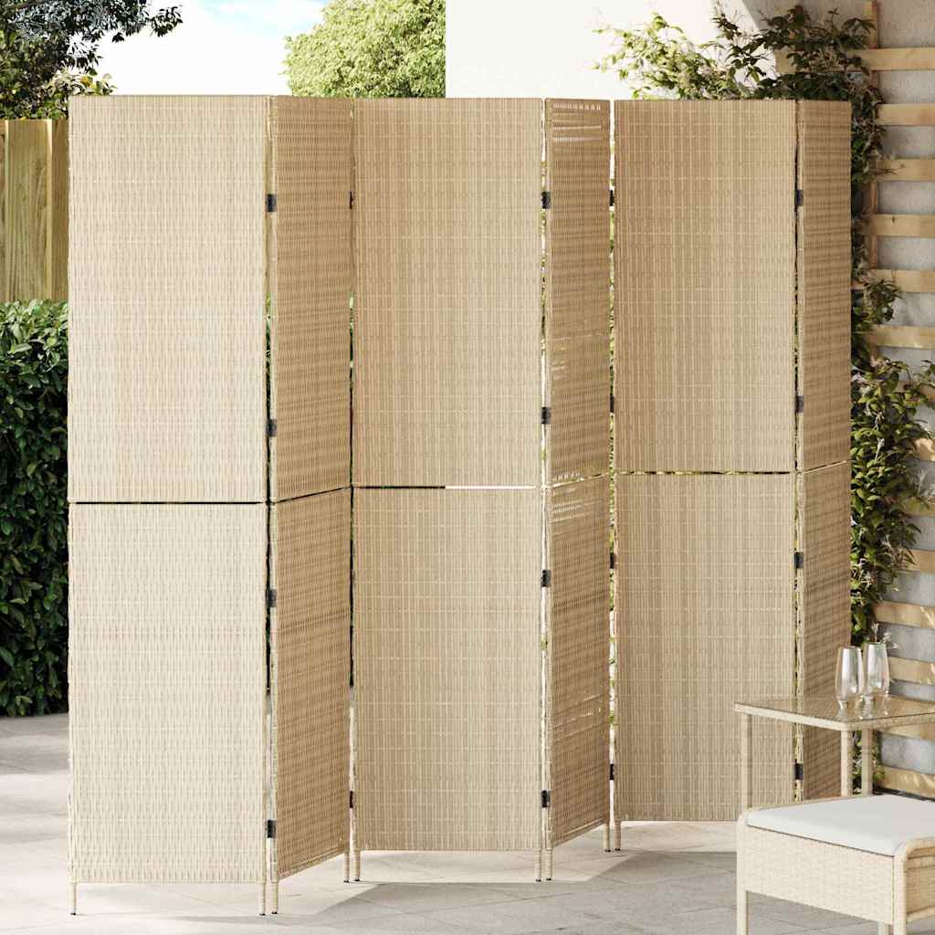 Divider per stanze Beige 292 x 180 cm polyrattan