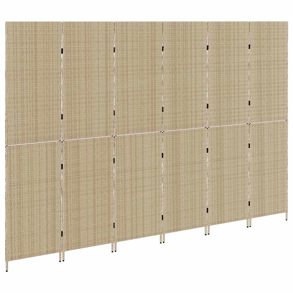Divider per stanze Beige 292 x 180 cm polyrattan
