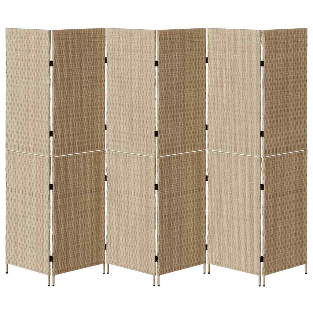 Divider per stanze Beige 292 x 180 cm polyrattan