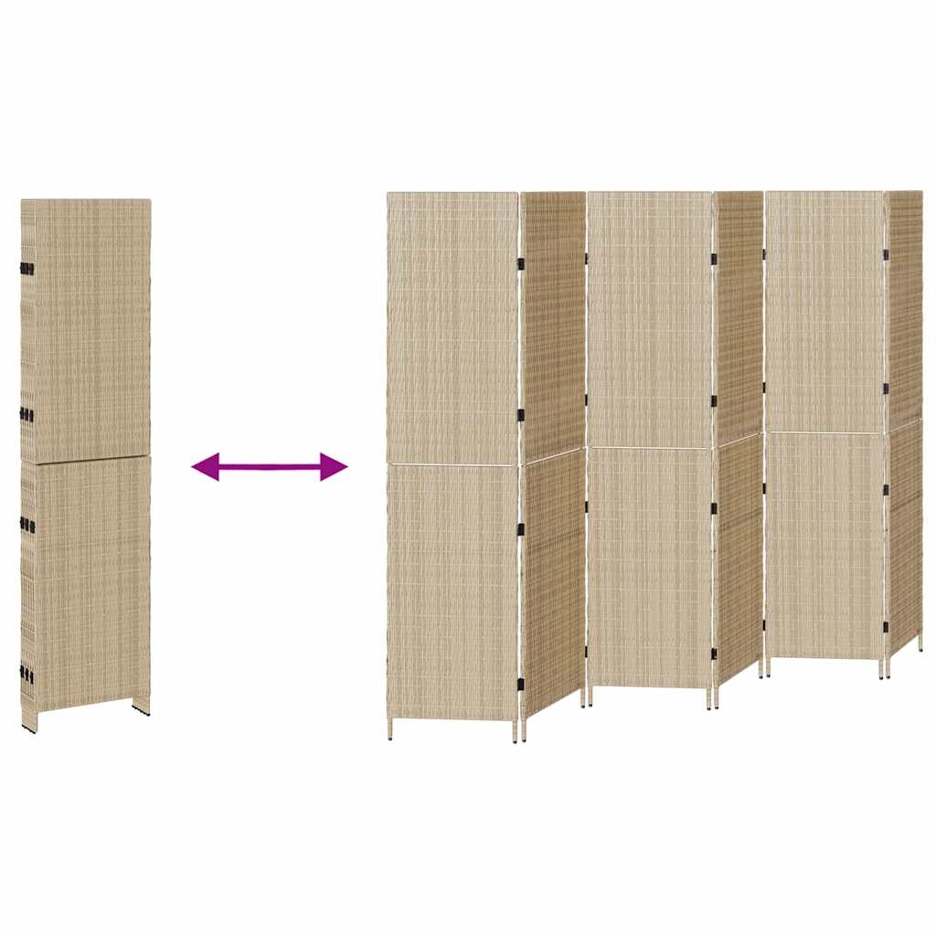 Divider per stanze Beige 292 x 180 cm polyrattan
