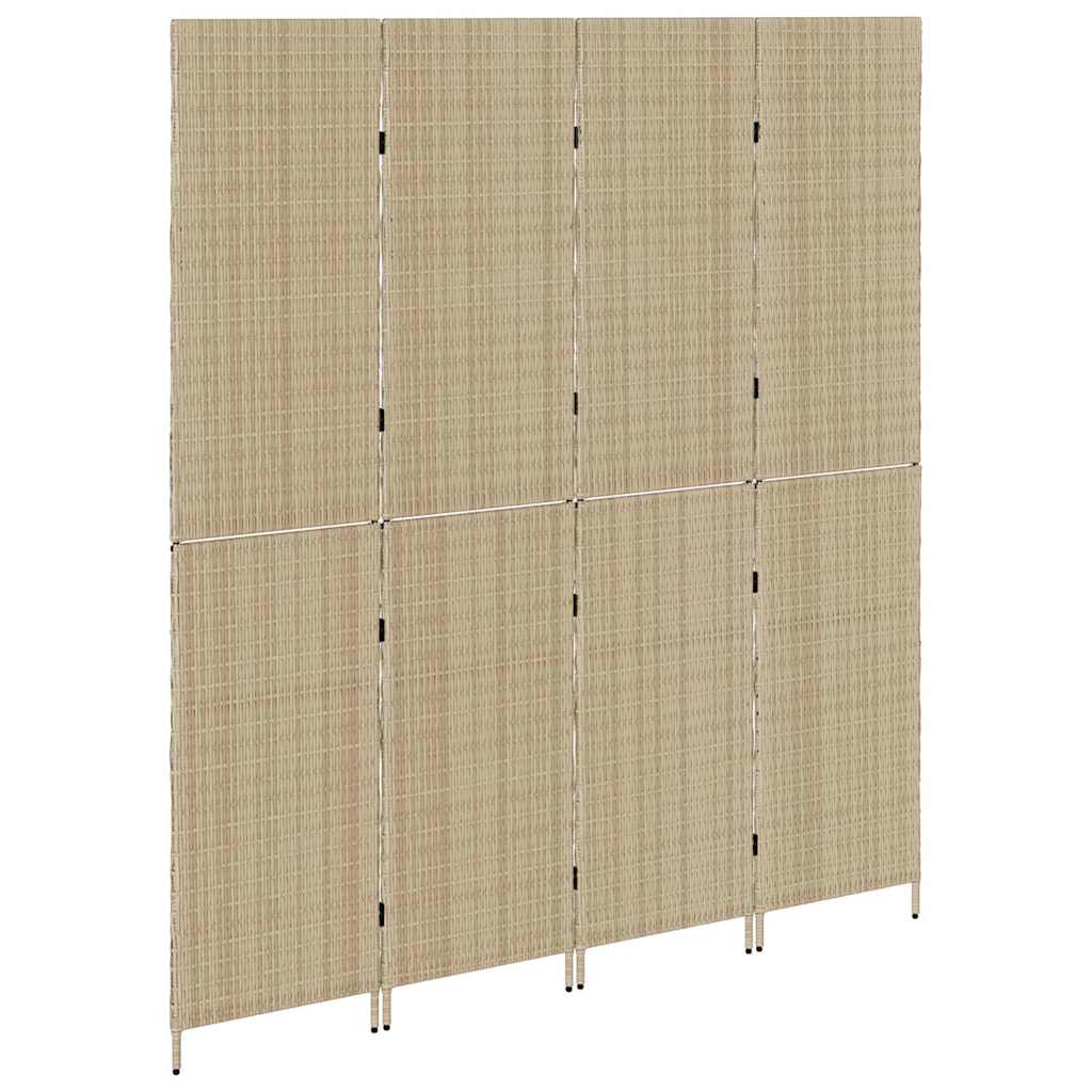 Divider per stanze Beige 196 x 200 cm polyrattan