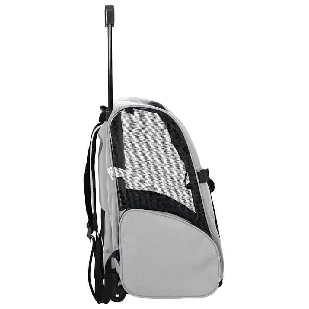 Carrello per animali domestici 3 in 1 design grigio 48x32x57 cm tessuto Oxford - homemem39