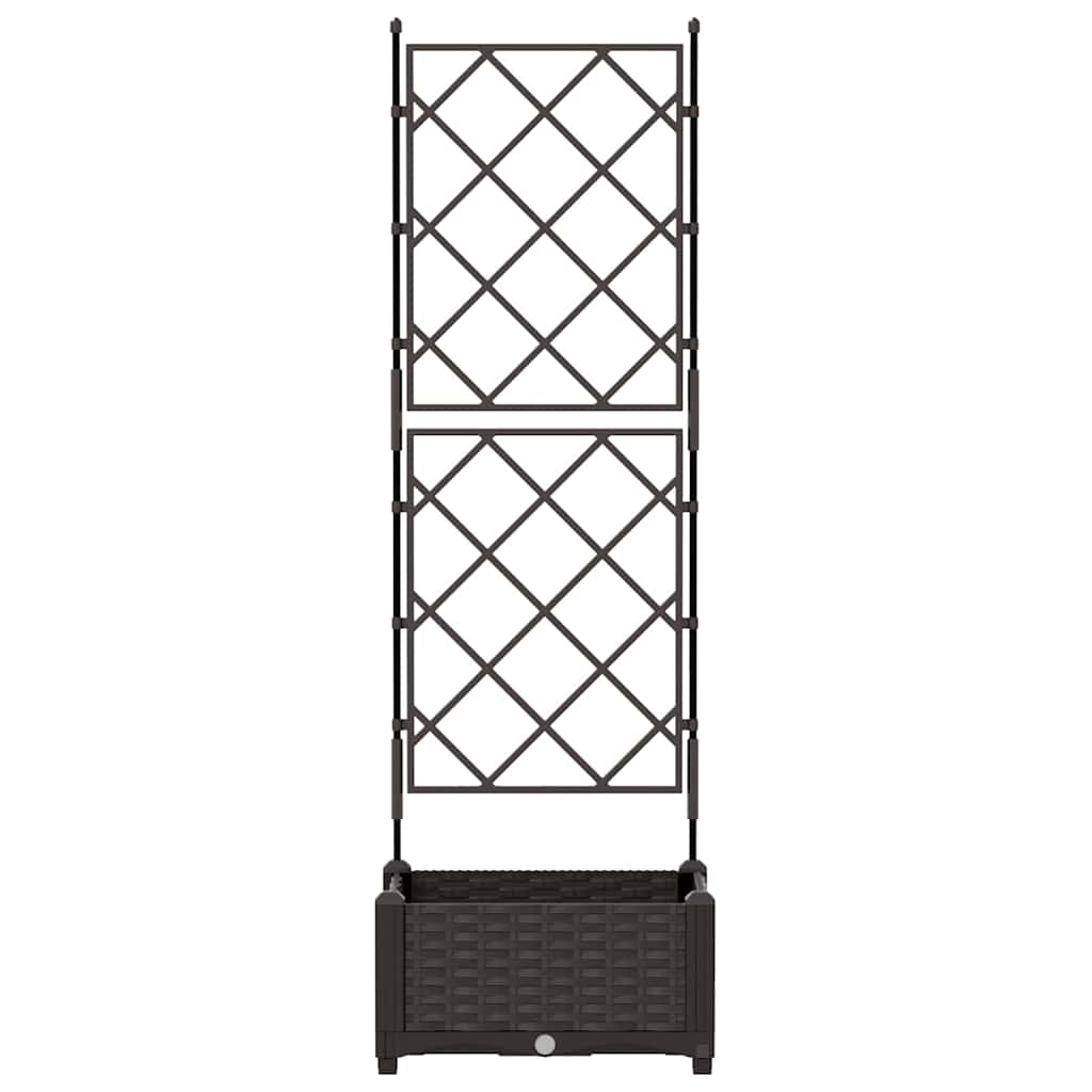 Vaso da Giardino con Trellis Marrone 40 x 40 x 125.5 cm PP