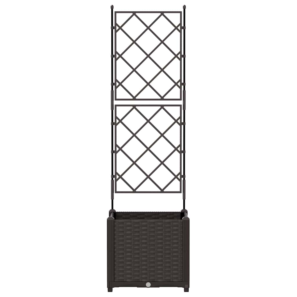 Vaso da Giardino con Trellis Marrone 40 x 40 x 143 cm PP