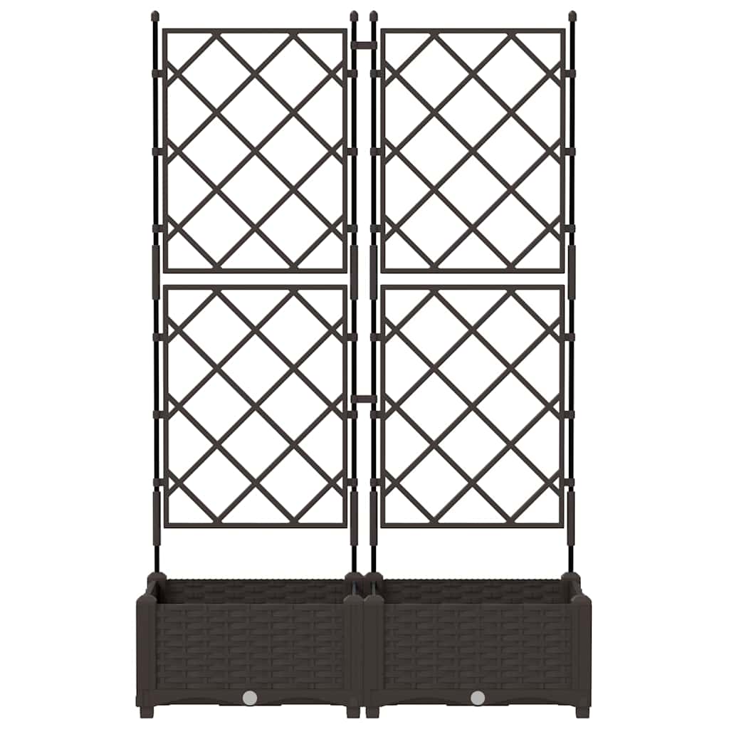 Vaso da Giardino con Trellis Marrone 80 x 40 x 125.5 cm PP