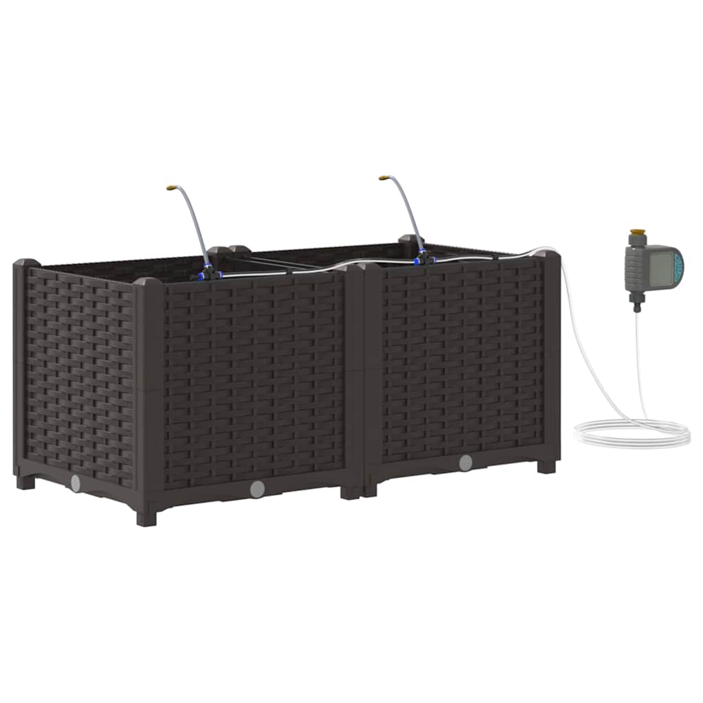 Vasi da giardino Marrone 80 x 40 x 37.5 cm Acciaio