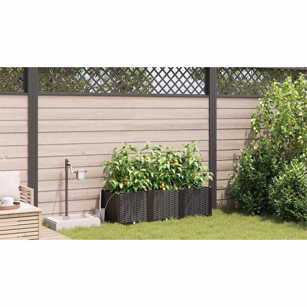 Vasi da giardino Marrone 120 x 40 x 37.5 cm Acciaio