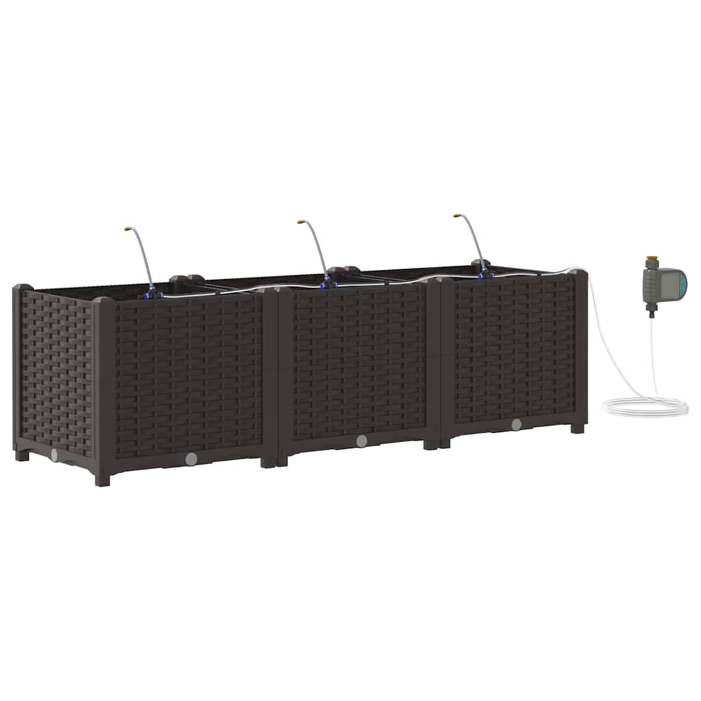 Vasi da giardino Marrone 120 x 40 x 37.5 cm Acciaio