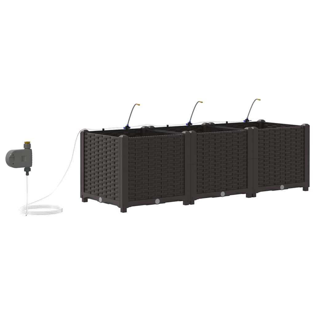 Vasi da giardino Marrone 120 x 40 x 37.5 cm Acciaio