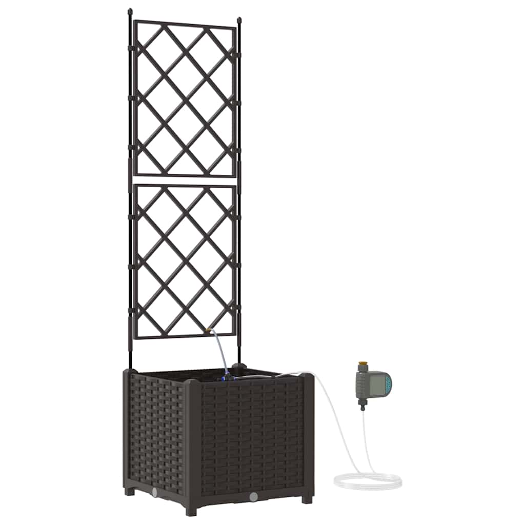 Vasi da giardino Marrone 40 x 40 x 142 cm Acciaio