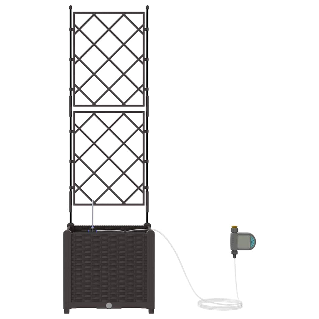 Vasi da giardino Marrone 40 x 40 x 142 cm Acciaio