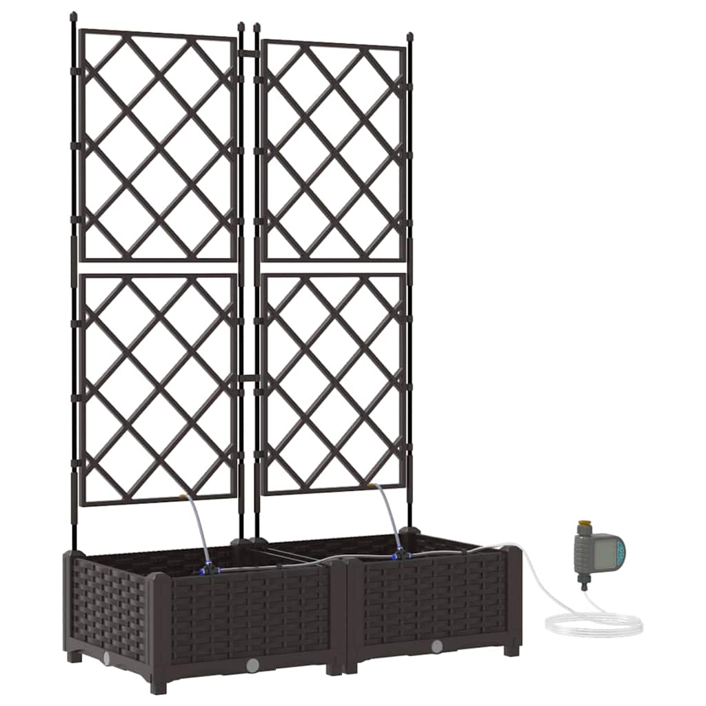 Vasi da giardino Marrone 80 x 40 x 126 cm Acciaio
