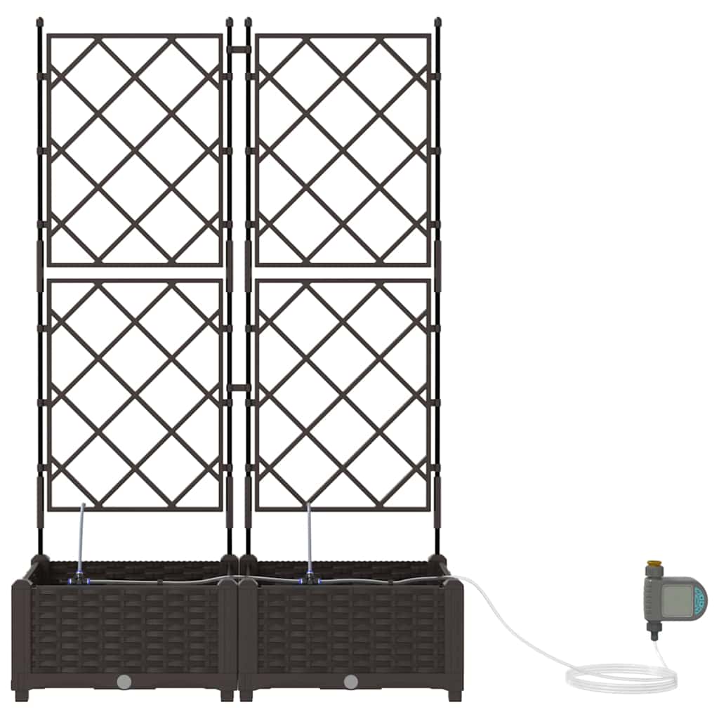 Vasi da giardino Marrone 80 x 40 x 126 cm Acciaio