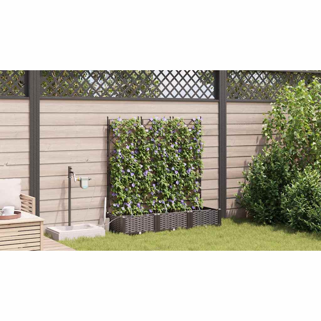Vasi da giardino Marrone 120 x 40 x 126 cm Acciaio