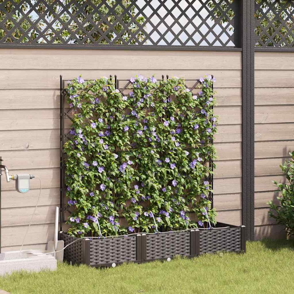 Vasi da giardino Marrone 120 x 40 x 126 cm Acciaio
