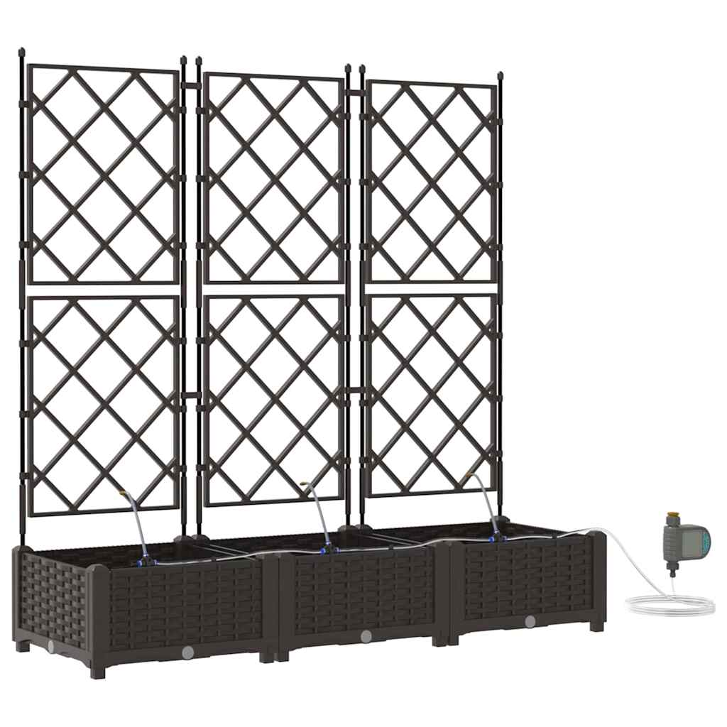 Vasi da giardino Marrone 120 x 40 x 126 cm Acciaio