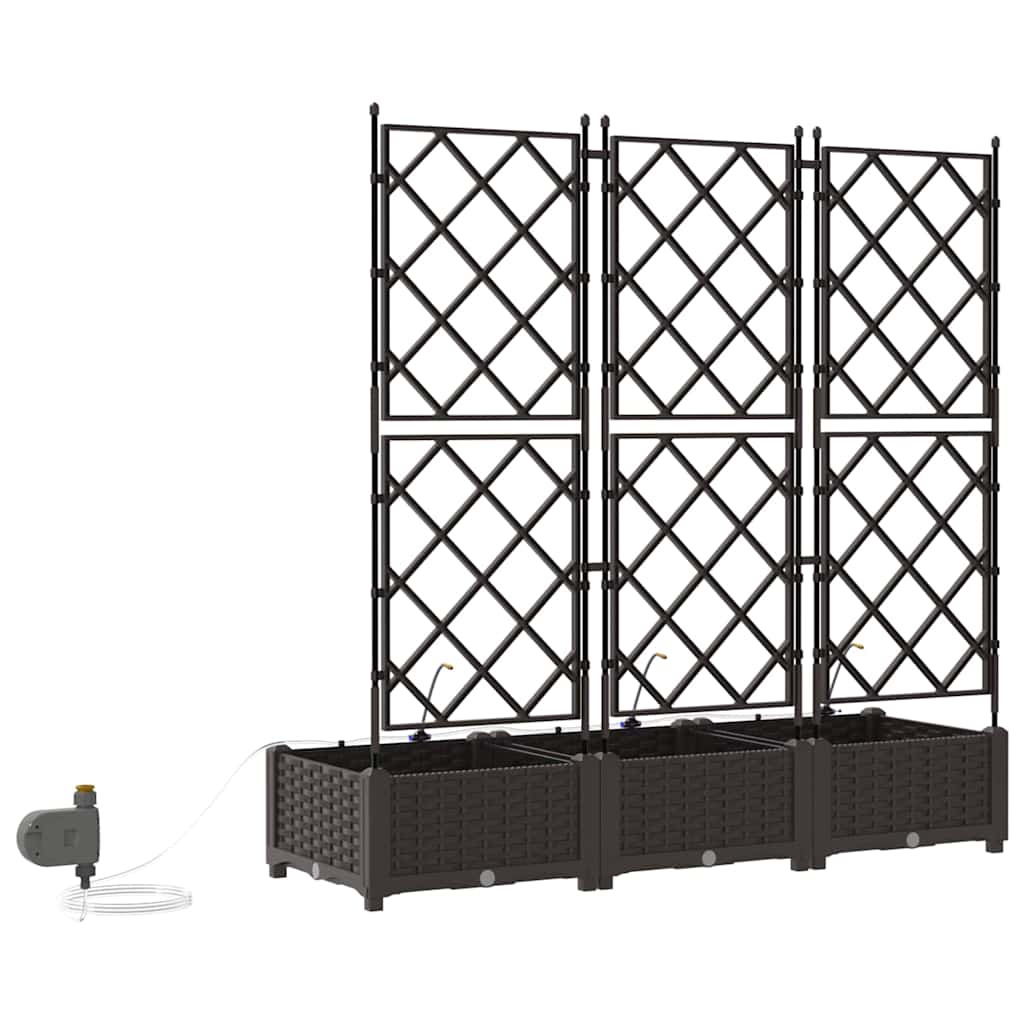Vasi da giardino Marrone 120 x 40 x 126 cm Acciaio