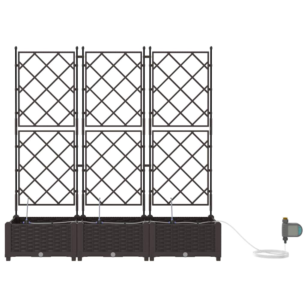 Vasi da giardino Marrone 120 x 40 x 126 cm Acciaio