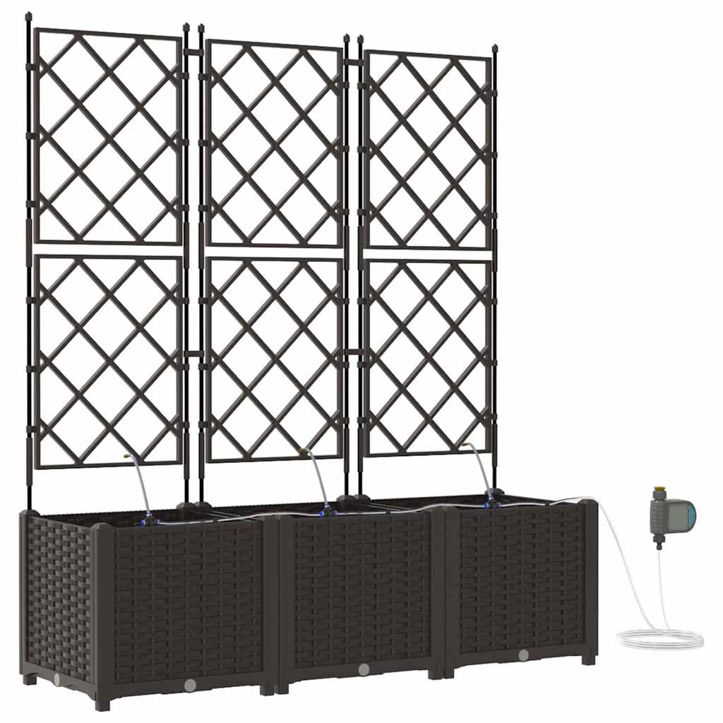 Vasi da giardino Marrone 120 x 40 x 142 cm Acciaio