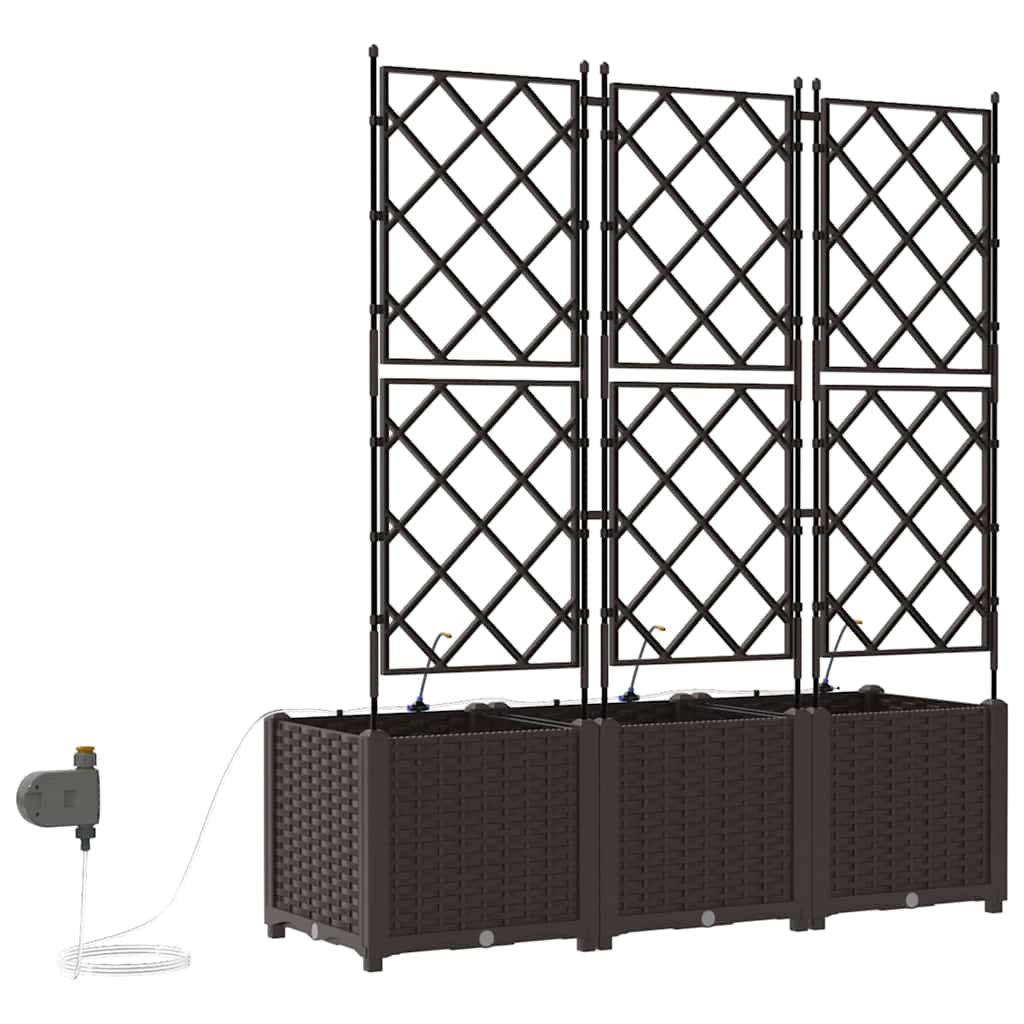 Vasi da giardino Marrone 120 x 40 x 142 cm Acciaio