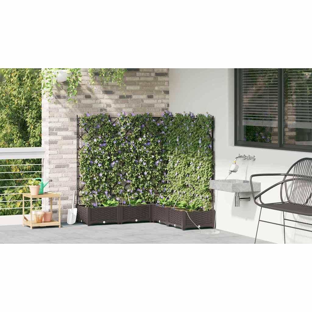 Vasi da giardino Marrone 120 x 120 x 126 cm Acciaio