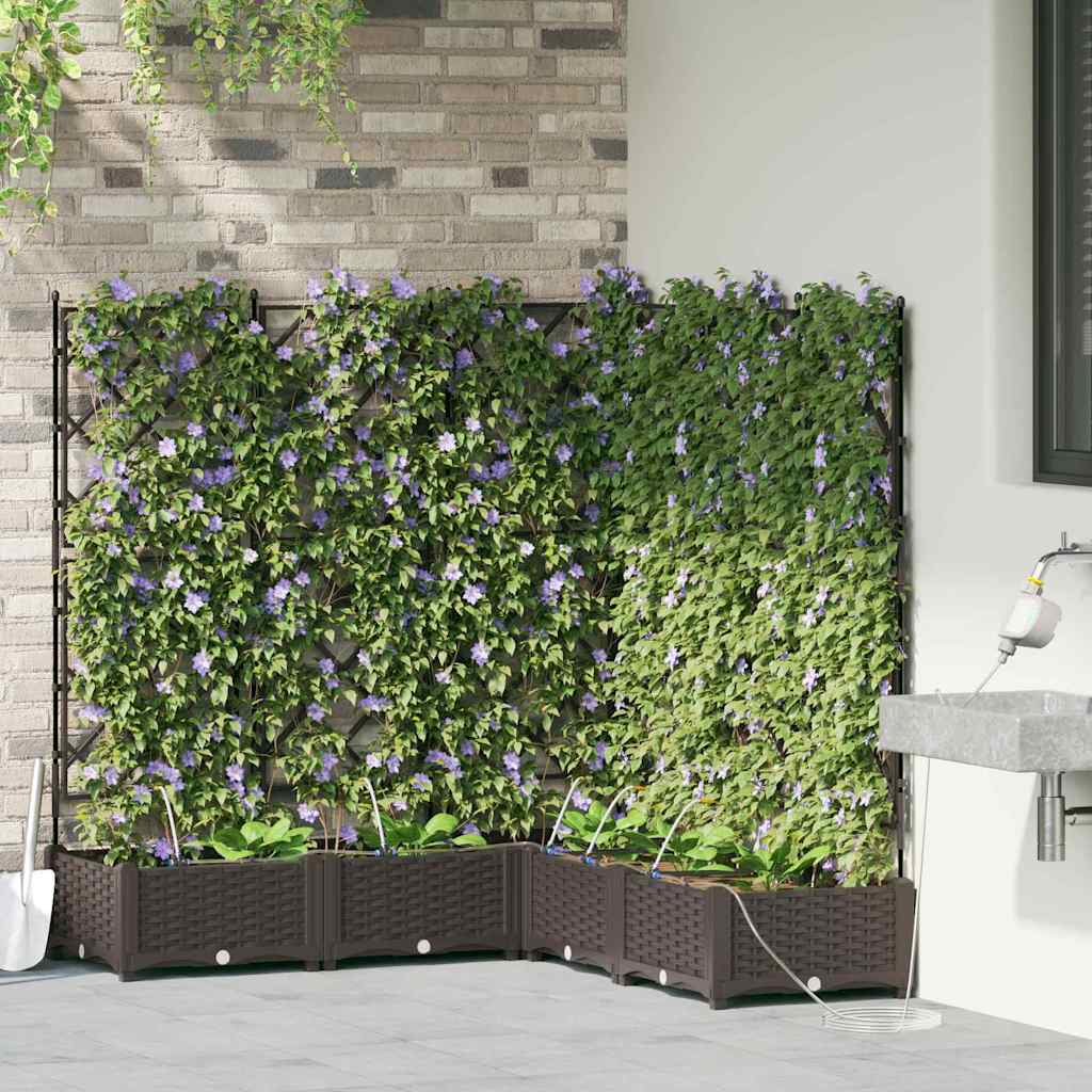 Vasi da giardino Marrone 120 x 120 x 126 cm Acciaio