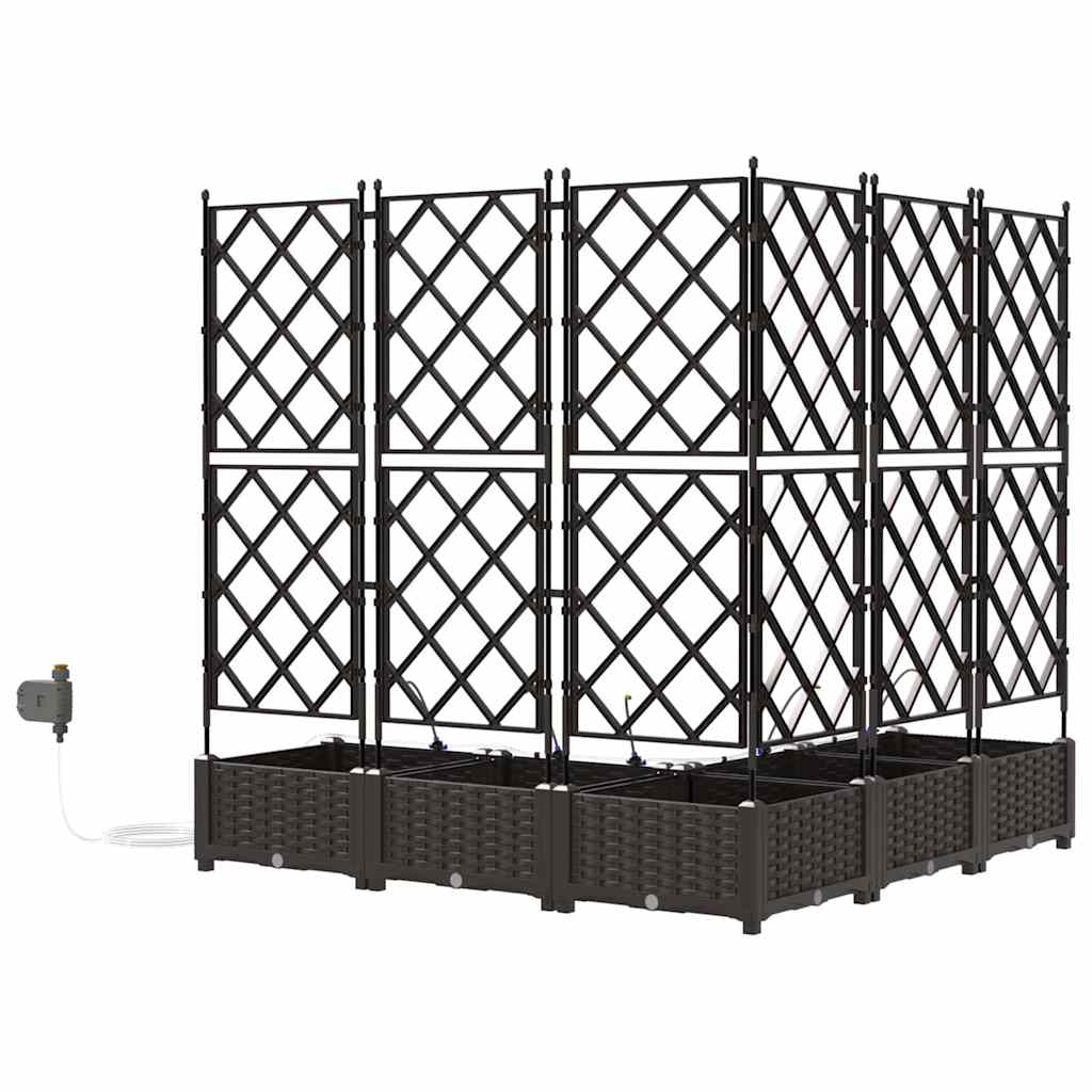 Vasi da giardino Marrone 120 x 120 x 126 cm Acciaio