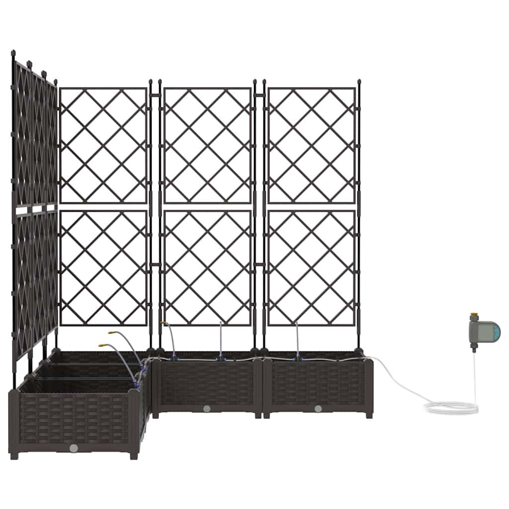 Vasi da giardino Marrone 120 x 120 x 126 cm Acciaio