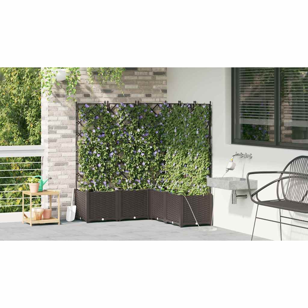 Vasi da giardino Marrone 120 x 120 x 142 cm Acciaio