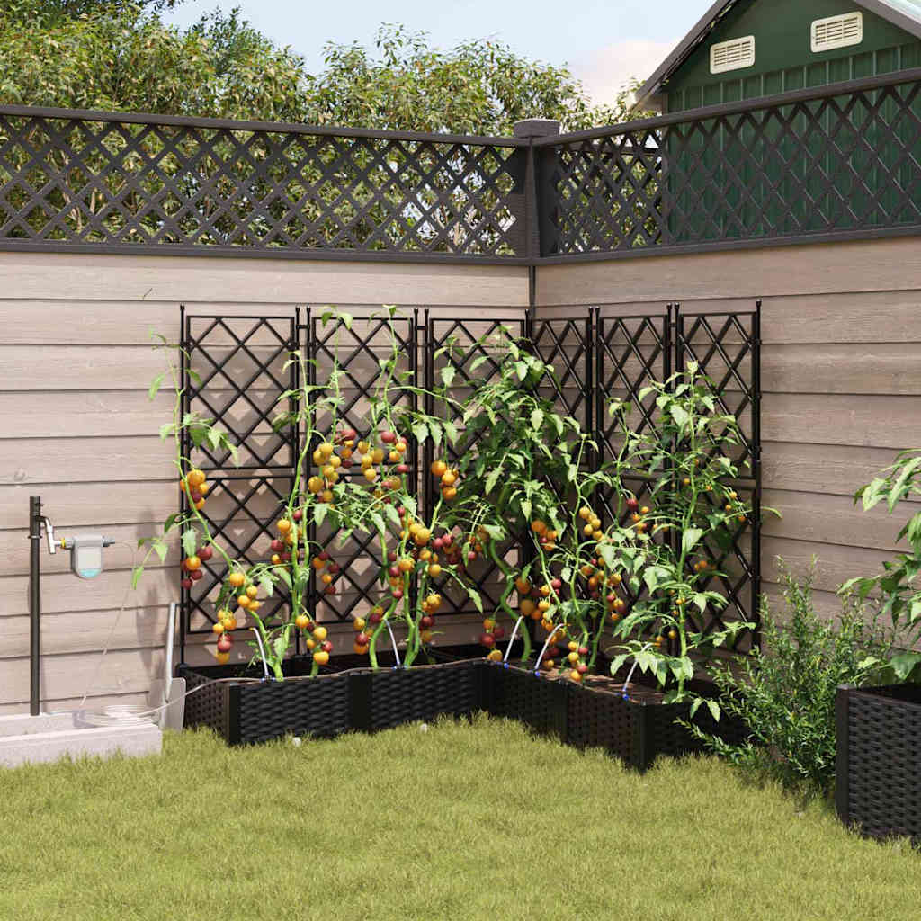 Vasi da giardino Nero 120 x 120 x 126 cm Acciaio